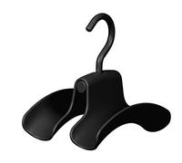 WENKO Colgador de bolsos Herkules, set de 3 soportes para bolsos para rieles de ropero o como extensión del sistema extensible Herkules para facilitar orden y visibilidad, 9 x 12,5 x 14 cm, negro