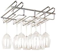 Wenko Colgador para Copas Interior Armario Cocina - para 12 Vasos, Metal Cromado, 34 x 8 x 25 cm, Cromo Brillante