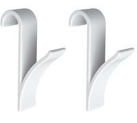 Wenko Colgador para toallero radiador blanco 2 unidades - juego de 2 unidades, plástico, 2.5 x 10.5 x 7 cm, Blanco (Paquete de 2)