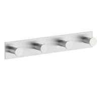 Wenko Colgadores murales Celano Quadro - 4 Ganchos, Acero Inoxidable, 25.5 x 4 x 3.3 cm, Mate