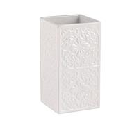 Wenko Cordoba Vaso para Cepillos de Dientes, Cerámica, Blanco, 6.5x6.5x12 cm