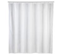 Wenko Cortina de Ducha Unicolor Blanca - Impermeable, Polietileno, 120 x 200 cm, Blanco