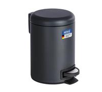 Wenko Cubo con Pedal para cosmética Leman Azul 3 l Capacidad: 3 l, Acero, 17 x 25 x 22.5 cm, Negro