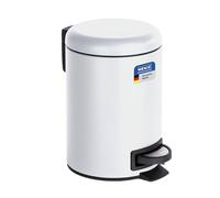 Papelera con pedal de 3l leman blanca