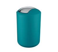 Wenko Cubo con tapa oscilante Brasil L – a prueba de rotura, 6,5 l, plástico (TPE), petróleo