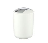 Wenko Cubo con tapa oscilante Brasilblanco 2 l - a prueba de rotura Capacidad: 2 l, Plástico (TPE), 14 x 21 x 14 cm, Blanco