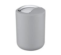 Wenko Papelera Brasil - 2 l, tapa oscilante, a prueba de rotura, plástico (TPE) gris