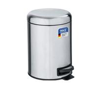 Wenko Cubo de pedal Easy Close 3 l. Tortona, negro mate/bambú, acero, 17 x 23,5 x 21 cm