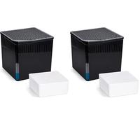 WENKO Deshumidificador Mod Cube, 1000 g, para habitaciones de hasta 80 m³, previene moho y malos olores, sin electricidad, silencioso, recargable, negro (Paquete de 2)