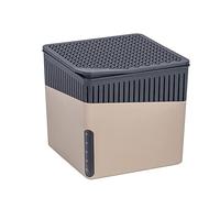 WENKO Deshumidificador Mod Cube, 1000 g, para habitaciones de hasta 80 m³, previene moho y malos olores, sin electricidad, silencioso, recargable, beige