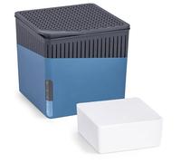 WENKO Deshumidificador Mod Cube, 1000 g, para habitaciones de hasta 80 m³, previene moho y malos olores, sin electricidad, silencioso, recargable, azul