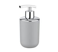 Wenko Dosificador jabón Brasil Gris - a Prueba de Rotura Capacidad: 0.32 l, Plástico (TPE), 7.3 x 16.5 x 9 cm, Gris