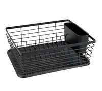 Wenko Escurridor de vajilla Drip – metal recubierto y plástico, 36×15×30,3 cm, negro