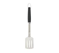 WENKO Espátula de barbacoa Black Outdoor Kitchen para voltear alimentos, acero inoxidable, mango ergonómico de plástico negro resistente al calor, apta para lavavajillas, 9,1 x 45,5 x 3,5 cm