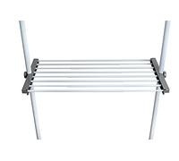 WENKO Estante Herkules 73-120 cm, Acero, 73-120 x 4 x 42.5 cm, Blanco