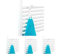 Wenko Flexi Gancho para Radiadores Toalleros Universal, Acrilonitrilo Butadieno Estireno, Blanco, 8.5x3x13.5 cm (Paquete de 4)