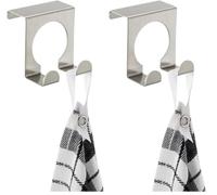 Wenko Gancho Doble para Puerta Acero INOX - Set de 2, Acero Inoxidable, 5 x 5 x 5 cm, Plata Mate (Paquete de 2)