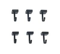 WENKO Ganchos magnéticos Jet, juego de 6 prácticos ganchos en diseño industrial minimalista, adecuados para todas las superficies magnéticas, fijación sin taladrar, tamaño de cada uno: 2,2 x 3,9 x 2,3