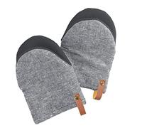 WENKO Guantes de horno Ada Mini, 1 par de manoplas de horno con superficies de neopreno para un agarre seguro de bandejas y moldes de horno y ollas calientes, con lazo para colgar, lavable, gris/negro
