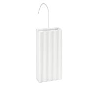 WENKO Humidificador Lineas cerámica - Humidificador ambiental con estructura para los radiadores, Cerámica, 9 x 19.5 x 4 cm, Blanco