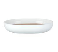 WENKO Jabonera Posa blanco - Jabonera, plástico, 12 x 2.5 x 9 cm, Blanco