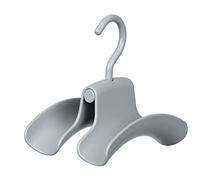 WENKO Juego de 3 ganchos dobles para bolsos, armarios de bolsos, color gris, 9 x 12, 5 x 14 cm