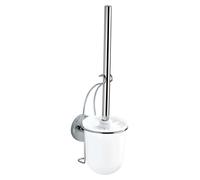 WENKO - Juego de accesorios para inodoro: cepillo para inodoro, soporte para cepillo y escobilla, para baño, modelo MILAZZO, sin necesidad de taladrar