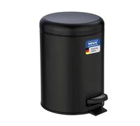 Wenko Leman - Papelera con Pedal (5 L), Color Negro