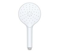 WENKO Mango de ducha Automatic Cleaning blanco Ø 12 cm - ducha manual de barra, universal anticalcárea con sistema de limpieza automática, Plástico (ABS), 12 x 12 cm, Blanco