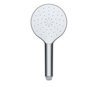 WENKO Mango de ducha Automatic Cleaning cromo Ø 12 cm - ducha manual de barra, universal anticalcárea con sistema de limpieza automática, Plástico (ABS), 12 x 12 cm, Cromo