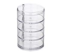 Wenko Organizador cosmética Torre Transparente - 4 Compartimentos, Acrílico, 11.5 x 17.5 x 11.5 cm, Transparente