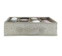 WENKO Organizador de cajones Balance - Caja de almacenamiento para cajones, con 16 compartimentos, Polipropileno, 31 x 8.5 x 31 cm, Taupe