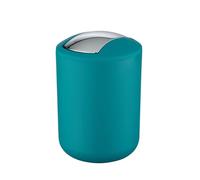 Wenko Papelera para cosméticos Brasil S, capacidad de 2 litros, papelera de baño con tapa abatible, papelera pequeña de plástico irrompible, sin BPA, Ø 14 x 21 cm, gasolina