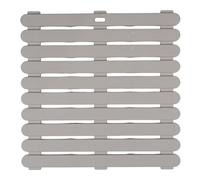 WENKO Parrilla de Ducha Antideslizante para Interior y Exterior, para baño, Piscina, plástico, 55 x 55 cm, Color Beige