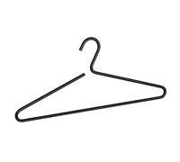 Wenko Percha d'aluminio Lux Negro - cintre à linge, Aluminio, 42 x 19 x 0.8 cm, Negro