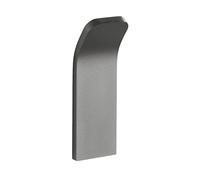 WENKO Percha pared Uno Montella - Gancho para pegar, inoxidable, Aluminio, 3 x 8.8 x 2.1 cm, Antracita
