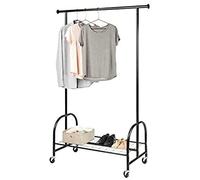Wenko Perchero transportable Profi, negro, Metal, 121 x 185 x 52 cm