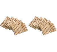 Wenko Pinzas para la Ropa Madera Juego de 50 Piezas 50 Piezas Marrón (Paquete de 2)