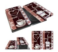 WENKO Placas protectoras para cocina Mod Aroma de café, ajustable en altura para todo tipo de cocinas, tabla de cortar y protector contra salpicaduras, vidrio, 30 x 52 cm, juego de 2