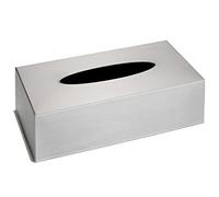 Wenko Porta pañuelos de Papel Acero INOX, Acero Inoxidable, 25 x 8 x 12 cm, Satinado