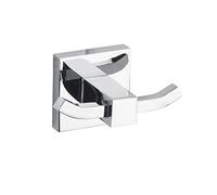 Wenko Power-Loc San Remo Gancho De Pared Dúo, Latón, Plateado, 5.5x10x5 cm