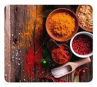 WENKO Protección antisalpicaduras Especias - cubierta para cocinas de vitrocerámica, tabla de cortar, Vidrio endurecido, 56 x 50 x 0.5 cm, Multicolor