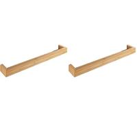 Wenko Repisa 60 cm Bambusa, Bambú, Marrón, Blanco (Paquete de 2)