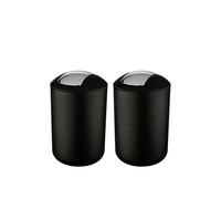Wenko Set Cubo De Basura De Basura 2 Uds. Negro