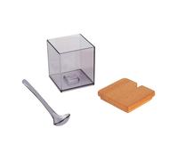 Wenko® Set de 4 recipientes para especias (cuadrado con cuchara, juego de 4)
