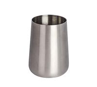 Wenko Solid Vaso para Cepillos de Dientes, Acero Inoxidable, Plata, 8x8x10 cm