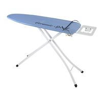Wenko Tabla de Planchar con Pinza de Sujeción para La Ropa, Metal Recubrimiento de Polvo, Blanco, 38x122x96.5 cm