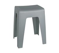 Wenko Taburete baño Kumba gris - Taburete, asiento-taburete, taburete de salón, Polipropileno, 38 x 47 x 32 cm, Gris