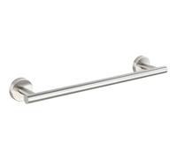 Wenko Toallero y anillo 24844100 montado en pared — Barra 40 cm Acero inoxidable Plateado mate
