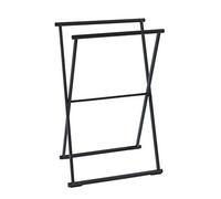 WENKO Toallero Lava negro mate - Perchero de pie, plegable, Acero, 53.5 x 80.5 x 35 cm, Negro